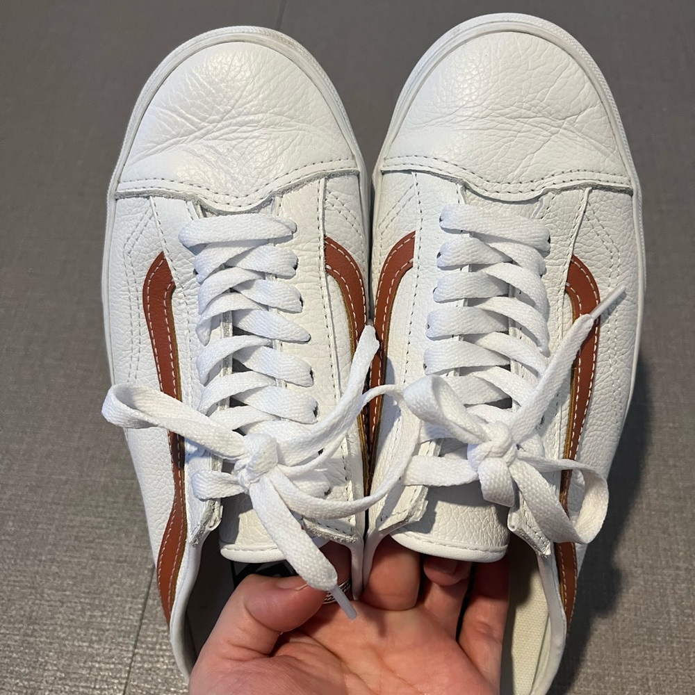 Vans leather sneaker mules size 9 women’s 7.5 men’s - Picture 4 of 7